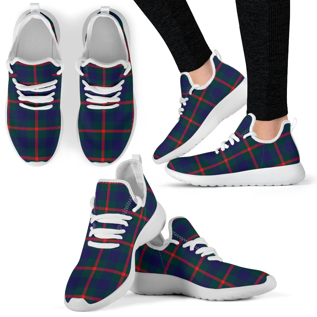 Agnew Modern Tartan Plaid Mesh Knit Sneakers