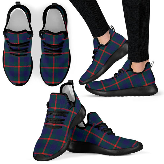 Agnew Modern Tartan Plaid Mesh Knit Sneakers