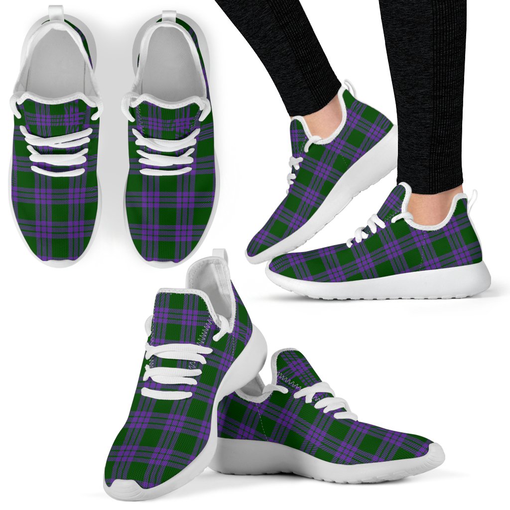 Elphinstone Tartan Plaid Mesh Knit Sneakers