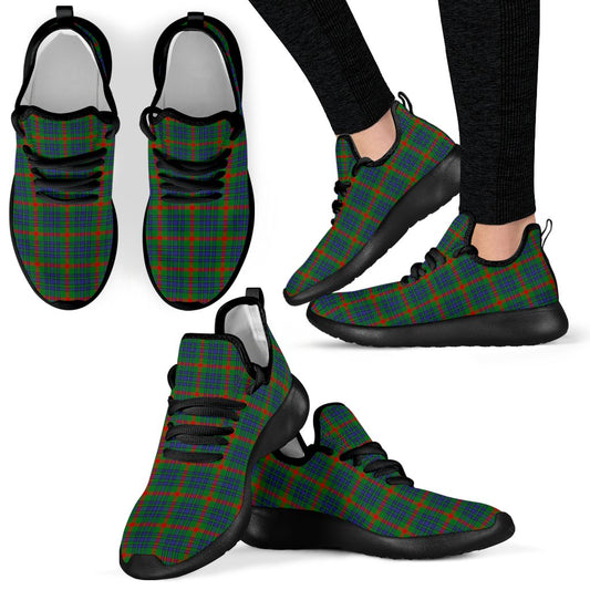 Aiton Tartan Plaid Mesh Knit Sneakers