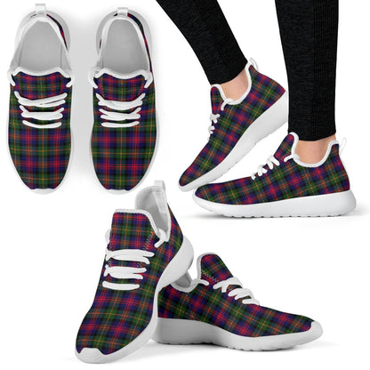 Logan Modern Tartan Plaid Mesh Knit Sneakers