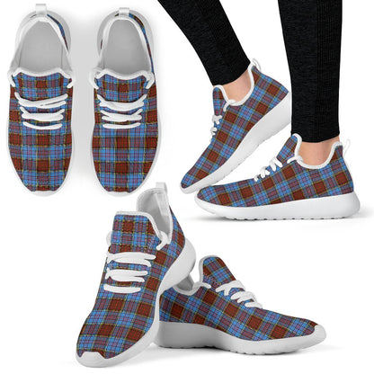 Anderson Modern Tartan Plaid Mesh Knit Sneakers