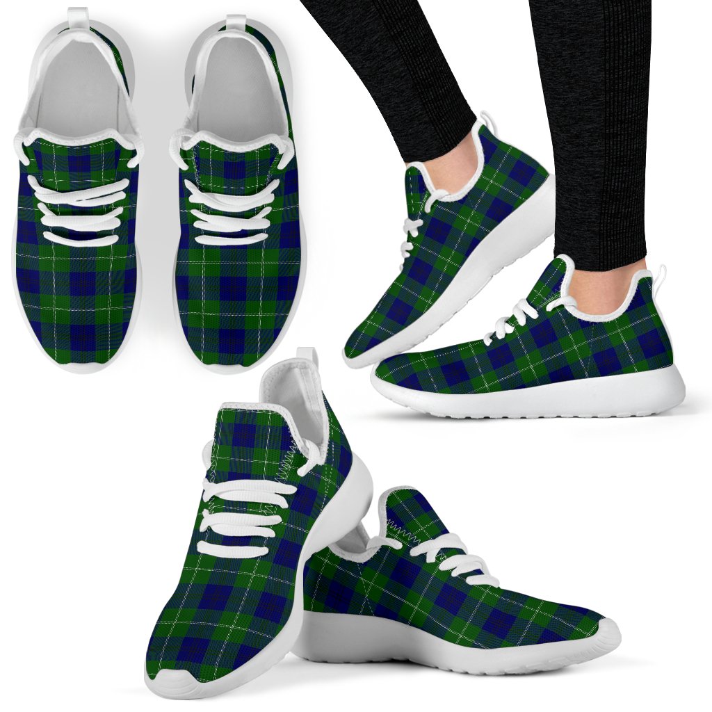 Oliphant Modern Tartan Plaid Mesh Knit Sneakers