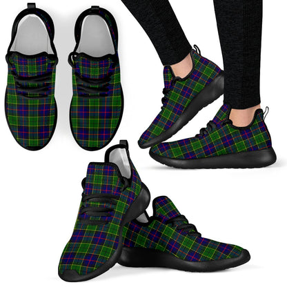 Forsyth Modern Tartan Plaid Mesh Knit Sneakers