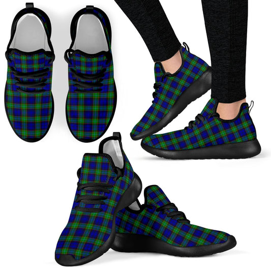 Sempill Modern Tartan Plaid Mesh Knit Sneakers