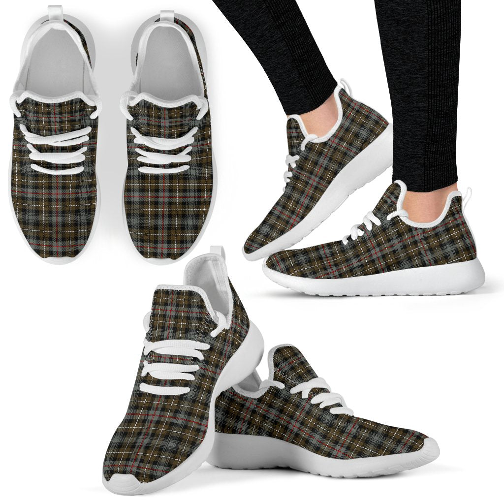 MacKenzie Weathered Tartan Plaid Mesh Knit Sneakers