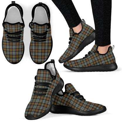 Gordon Weathered Tartan Plaid Mesh Knit Sneakers