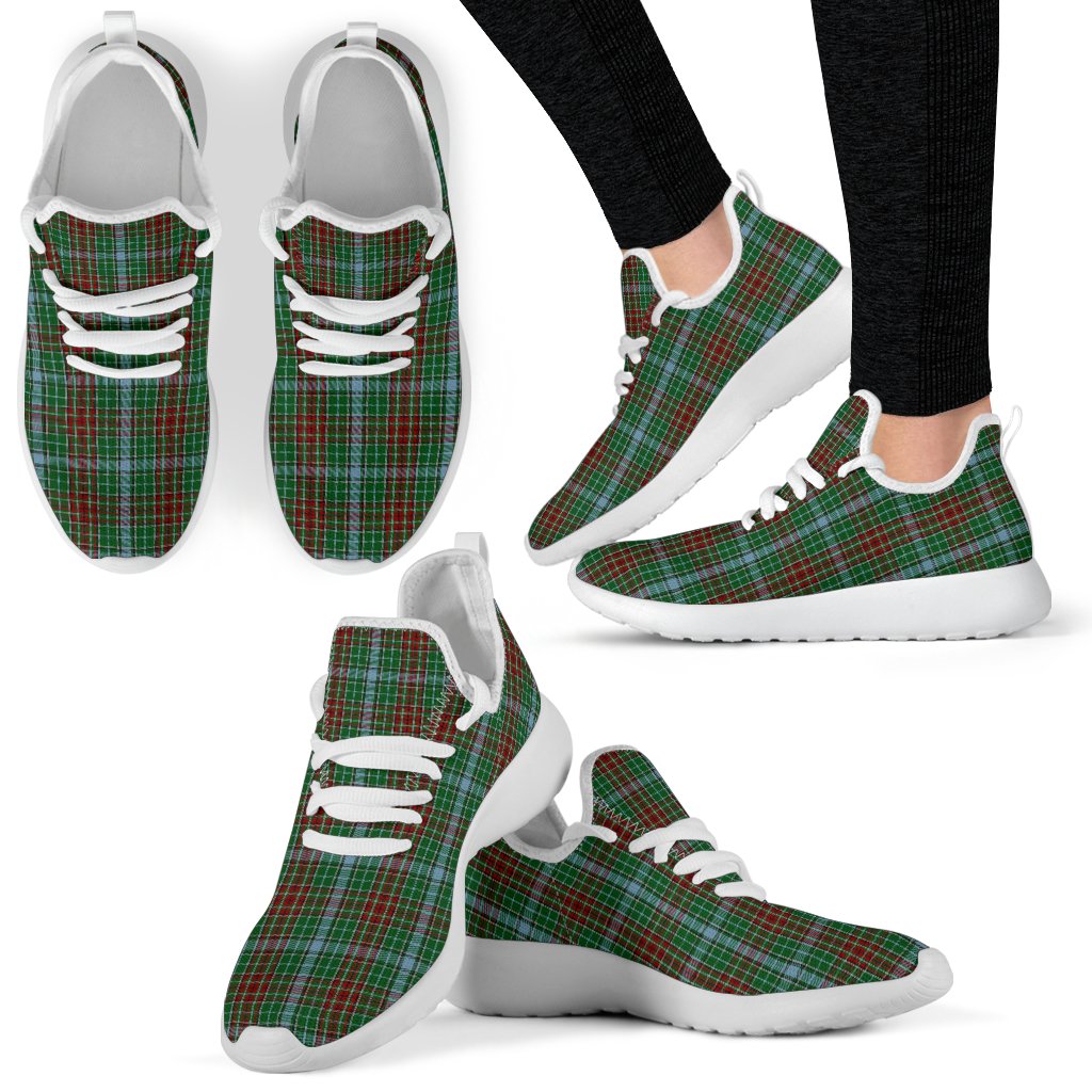 Gayre Tartan Plaid Mesh Knit Sneakers