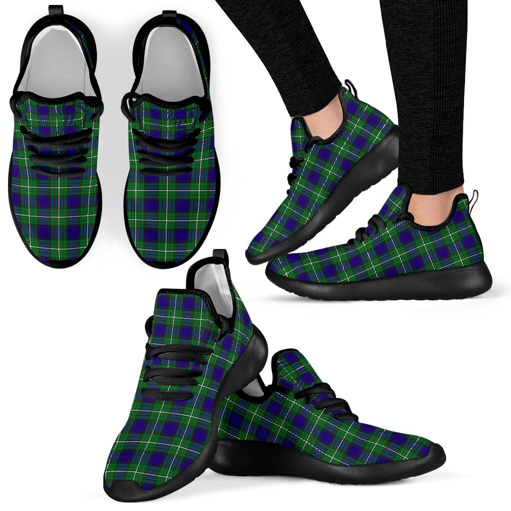 Alexander Tartan Plaid Mesh Knit Sneakers