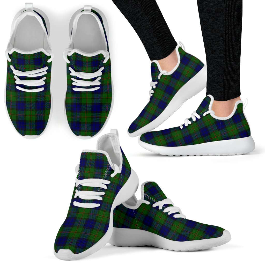 Dundas Modern Tartan Plaid Mesh Knit Sneakers