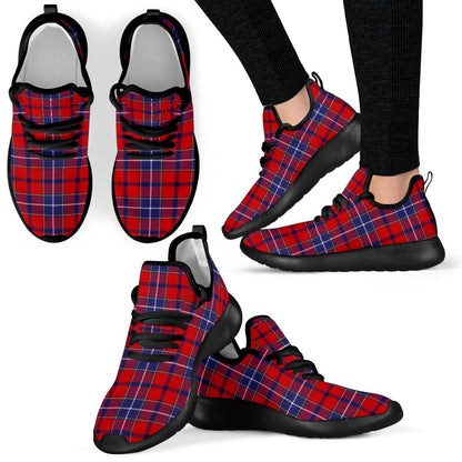 Wishart Dress Tartan Plaid Mesh Knit Sneakers