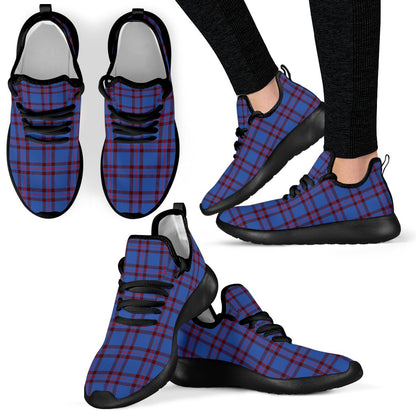 Elliot Modern Tartan Plaid Mesh Knit Sneakers