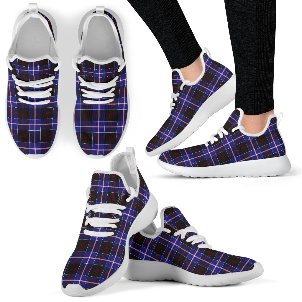 Dunlop Modern Tartan Plaid Mesh Knit Sneakers