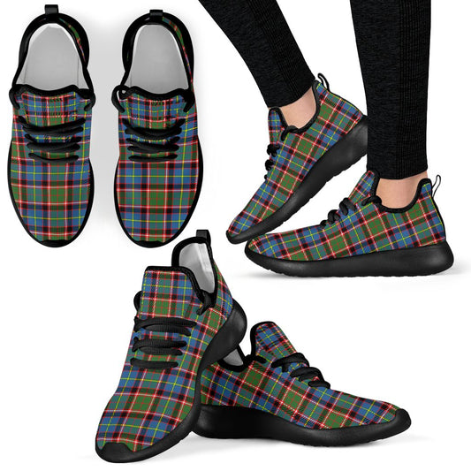 Aikenhead Tartan Plaid Mesh Knit Sneakers