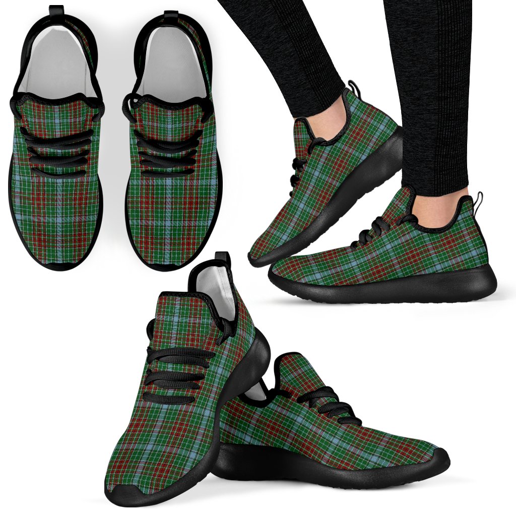 Gayre Tartan Plaid Mesh Knit Sneakers