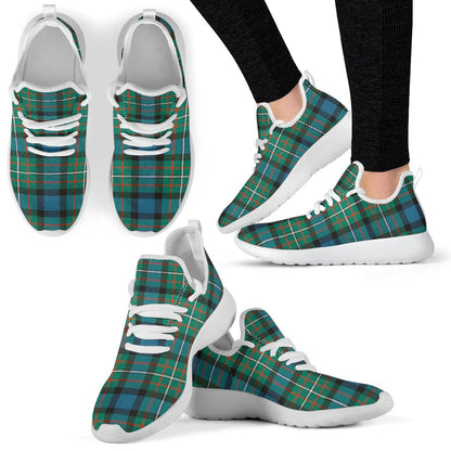 FERGUSON ANCIENT Tartan Plaid Mesh Knit Sneakers