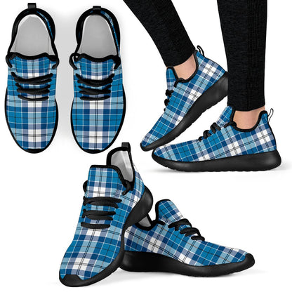 Roberton Tartan Plaid Mesh Knit Sneakers