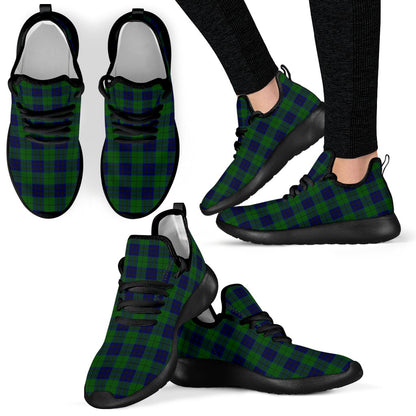 Keith Modern Tartan Plaid Mesh Knit Sneakers