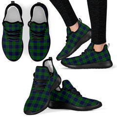 Keith Modern Tartan Plaid Mesh Knit Sneakers