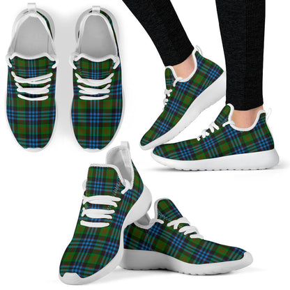 Newlands of Lauriston Tartan Plaid Mesh Knit Sneakers