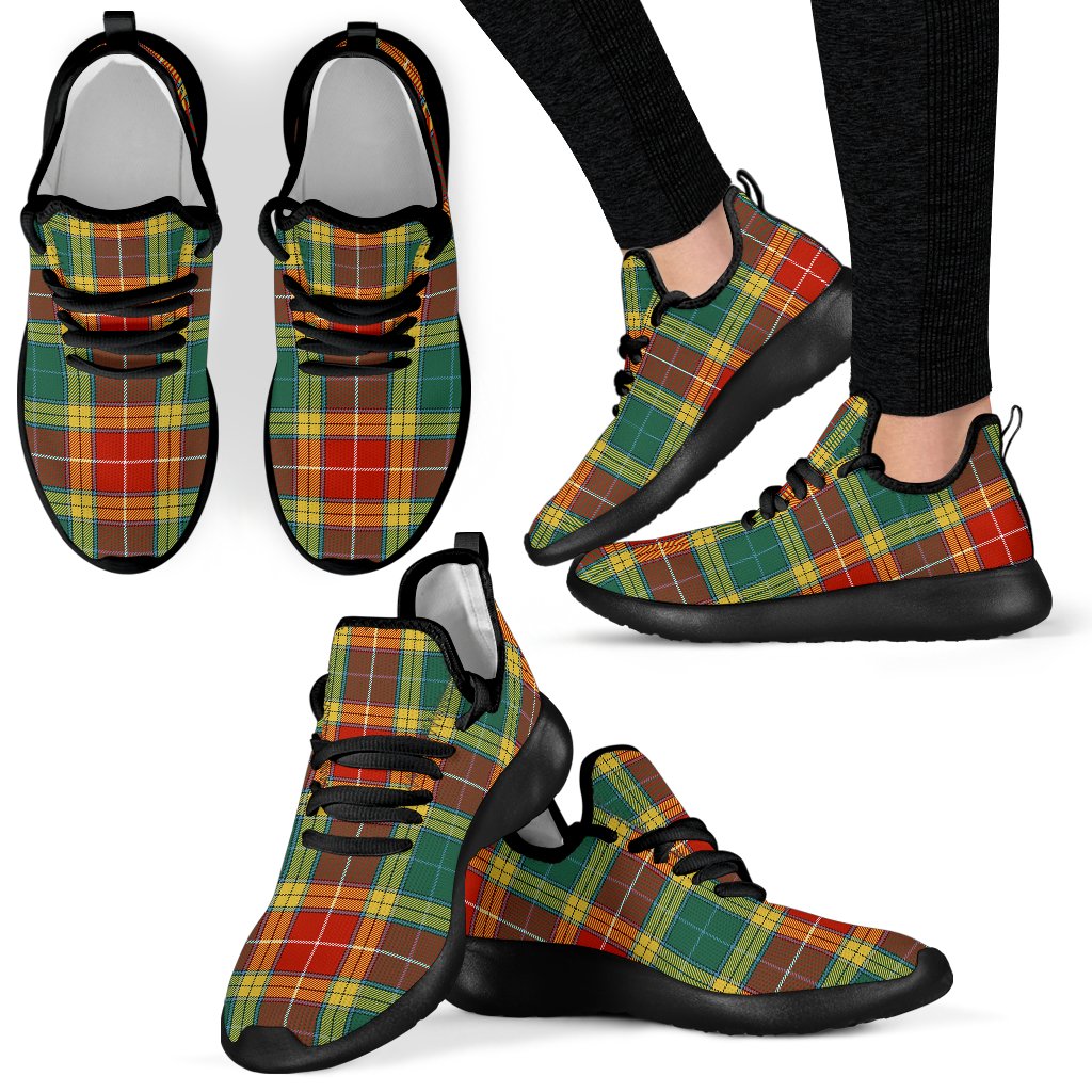 Buchanan Old Sett Tartan Plaid Mesh Knit Sneakers