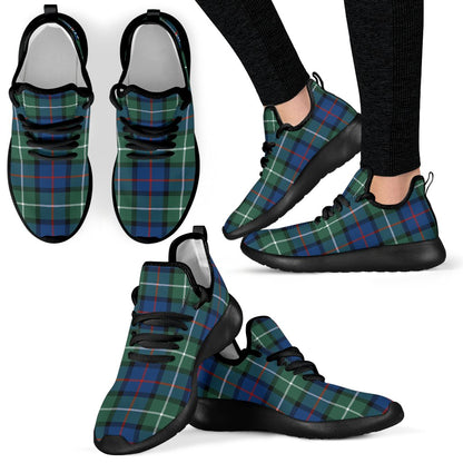 Davidson of Tulloch Tartan Plaid Mesh Knit Sneakers