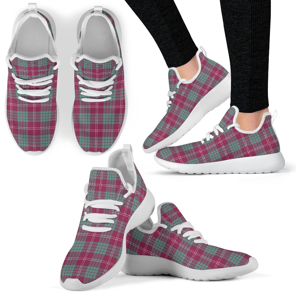 Crawford Ancient Tartan Plaid Mesh Knit Sneakers