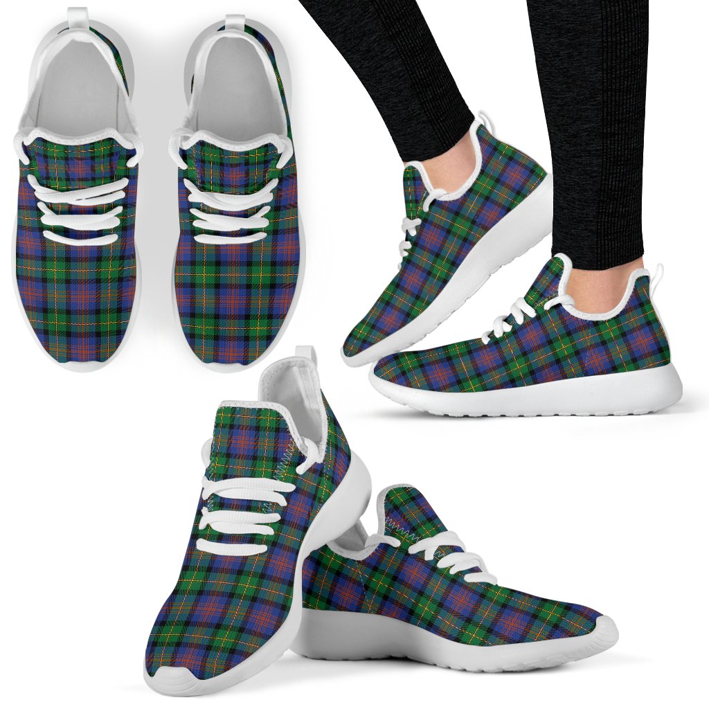 Logan Ancient Tartan Plaid Mesh Knit Sneakers