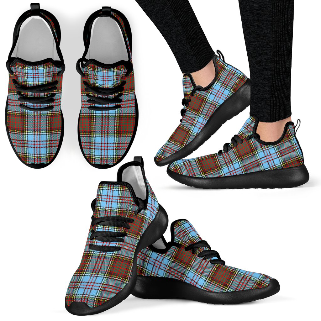 Anderson Ancient Tartan Plaid Mesh Knit Sneakers