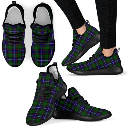 Russell Modern Tartan Plaid Mesh Knit Sneakers