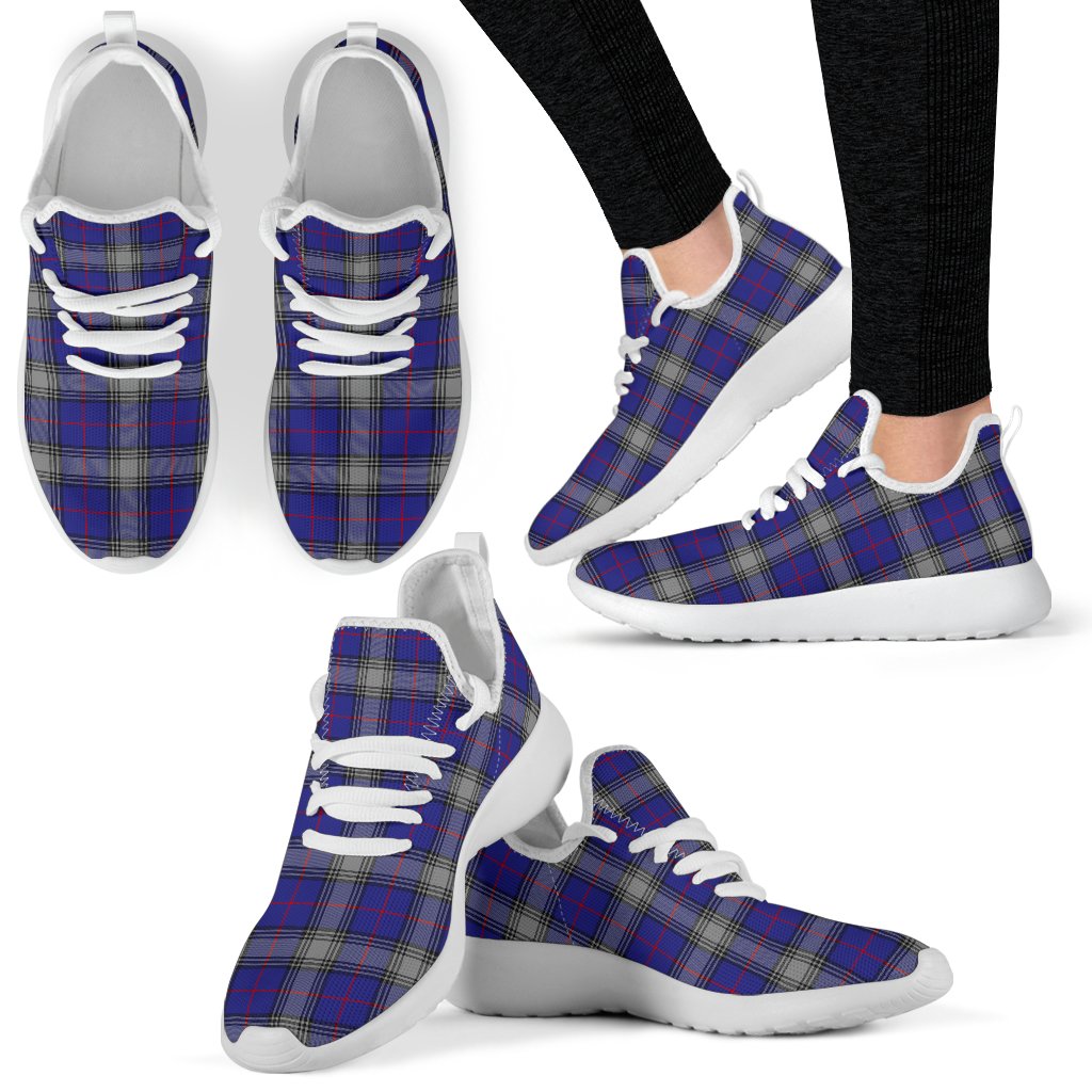 Kinnaird Tartan Plaid Mesh Knit Sneakers