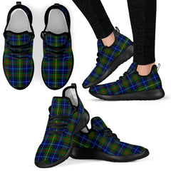 Smith Modern Tartan Plaid Mesh Knit Sneakers