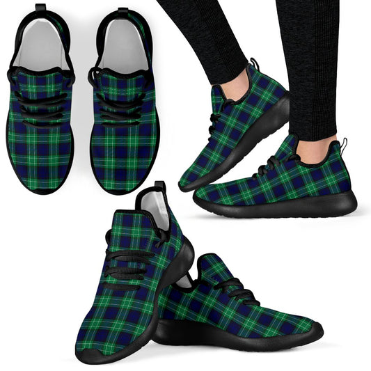 Abercrombie Tartan Plaid Mesh Knit Sneakers