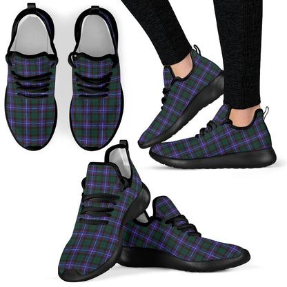 Hunter Modern Tartan Plaid Mesh Knit Sneakers