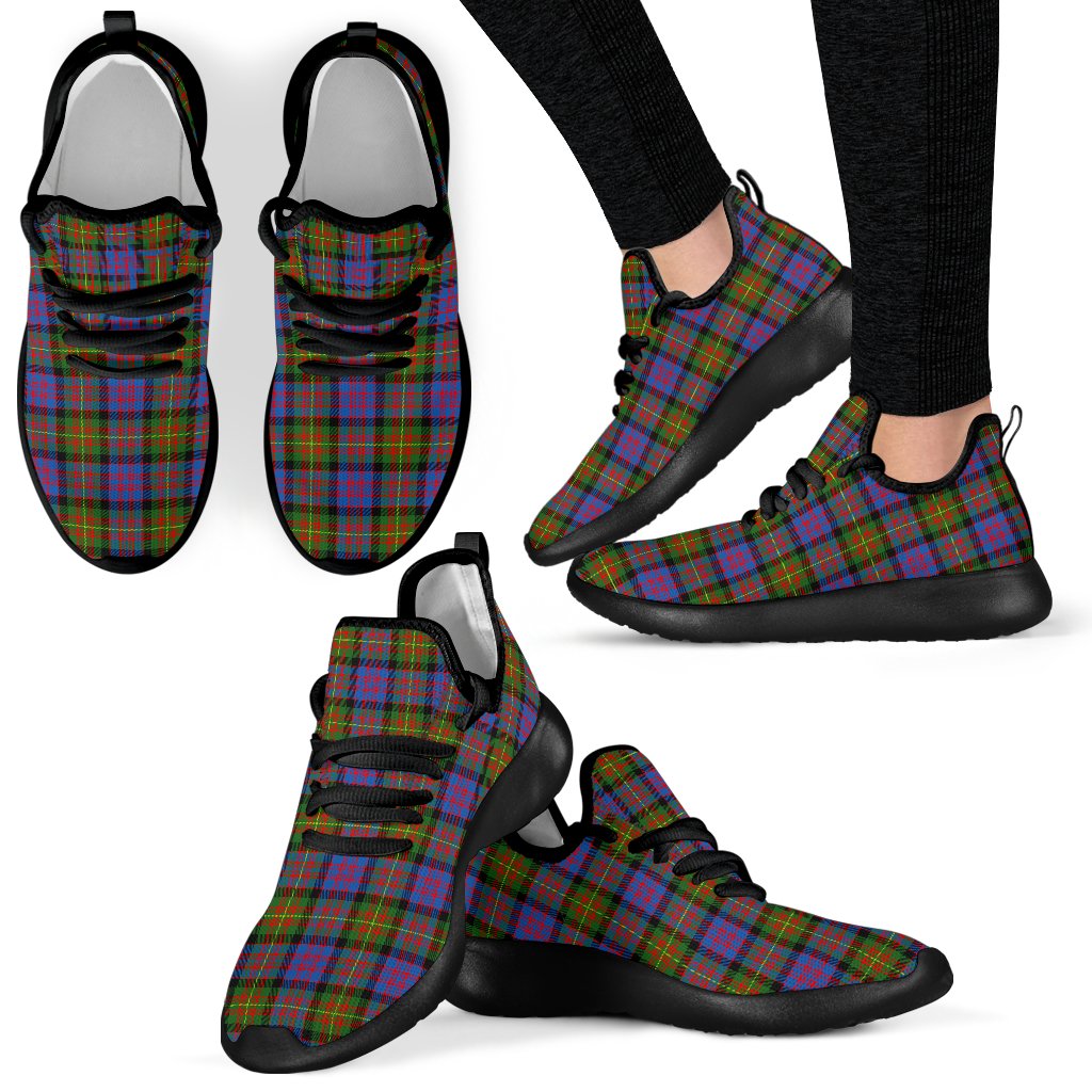 Carnegie Ancient Tartan Plaid Mesh Knit Sneakers