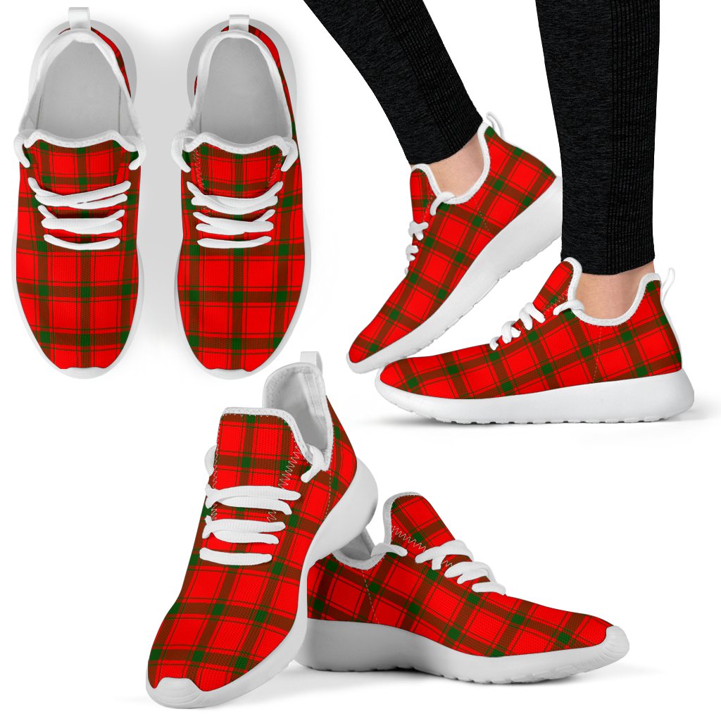 MacDonald of Sleat Tartan Plaid Mesh Knit Sneakers