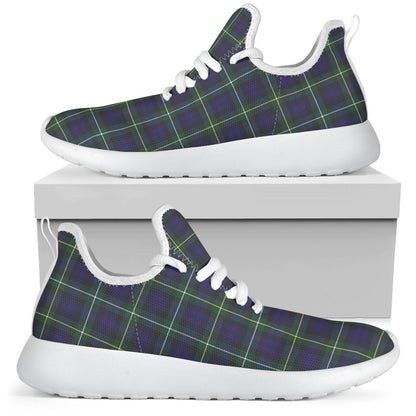 Campbell Argyll Modern Tartan Plaid Mesh Knit Sneakers