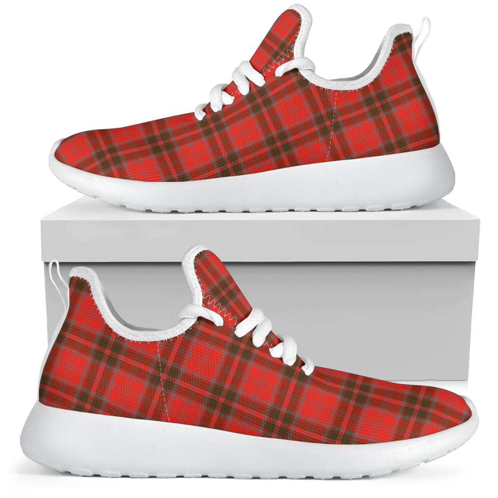 Grant Weathered Tartan Plaid Mesh Knit Sneakers