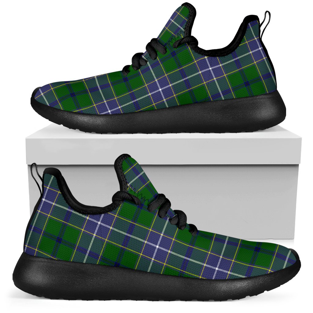 Wishart Hunting Modern Tartan Plaid Mesh Knit Sneakers