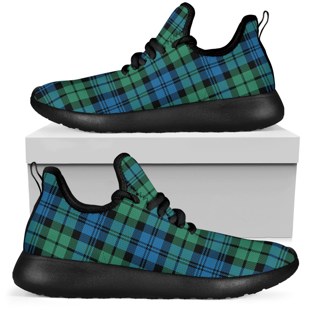 Campbell Ancient 01 Tartan Plaid Mesh Knit Sneakers