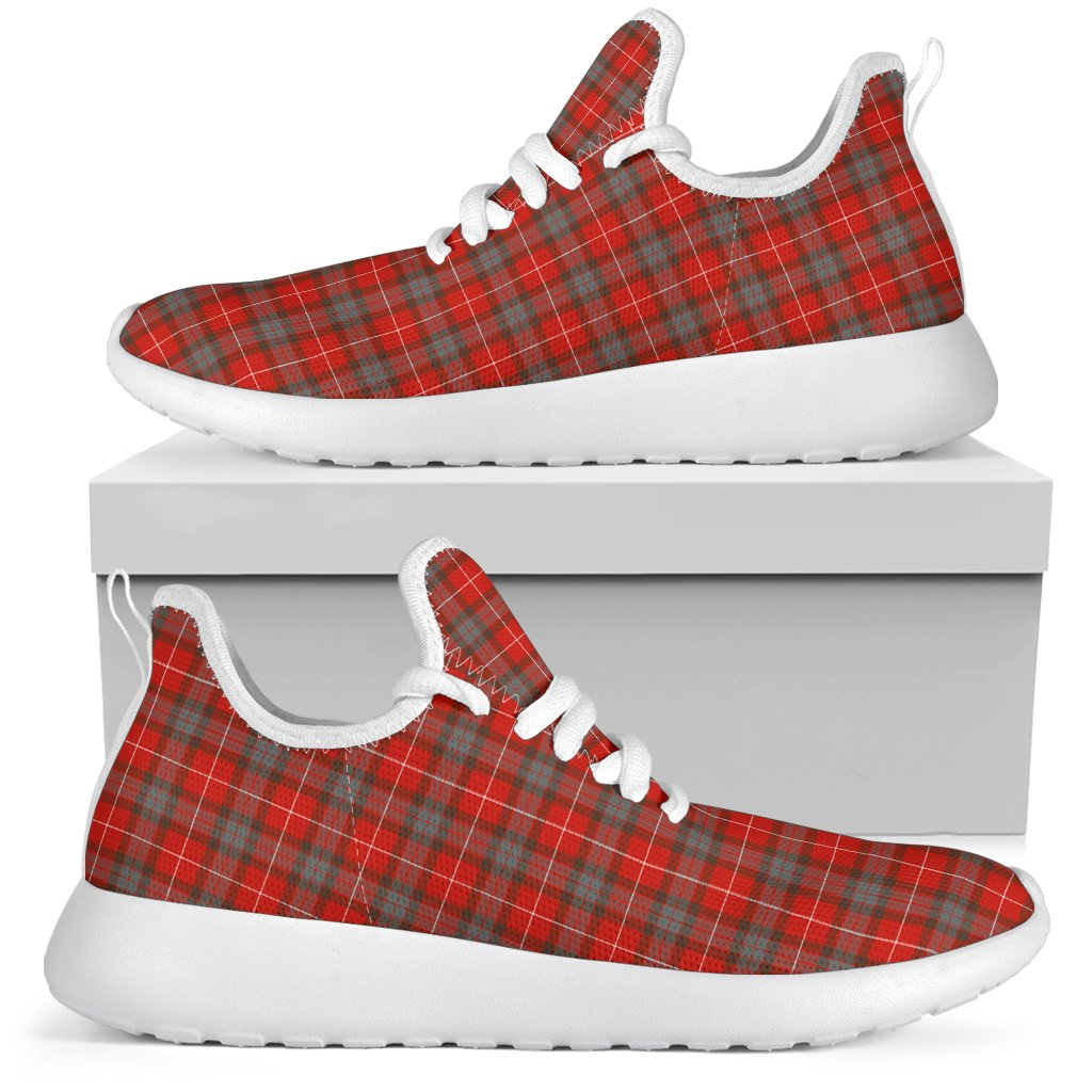 Fraser Weathered Tartan Plaid Mesh Knit Sneakers