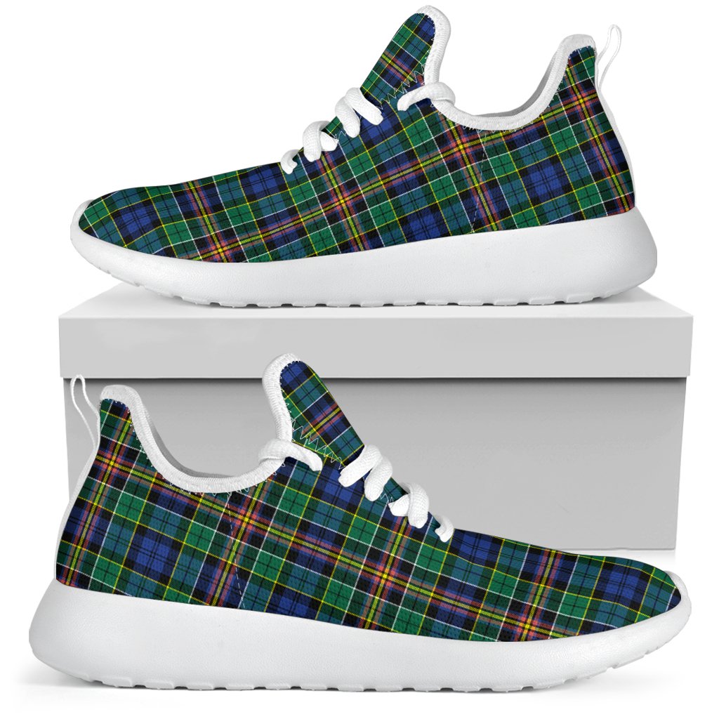 Allison Tartan Plaid Mesh Knit Sneakers