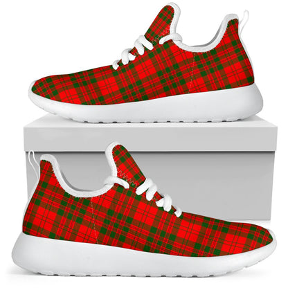 Livingstone Modern Tartan Plaid Mesh Knit Sneakers