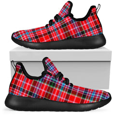 Aberdeen District Tartan Plaid Mesh Knit Sneakers