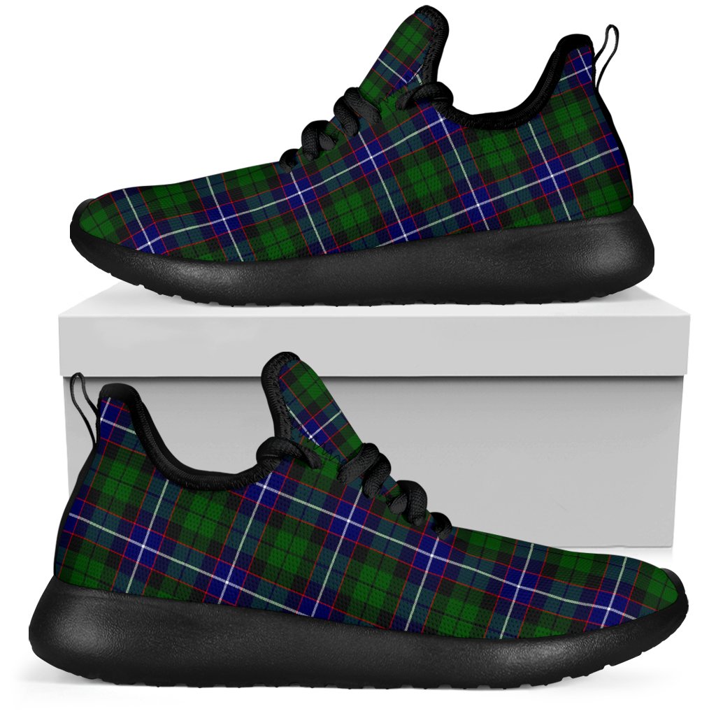 Russell Modern Tartan Plaid Mesh Knit Sneakers