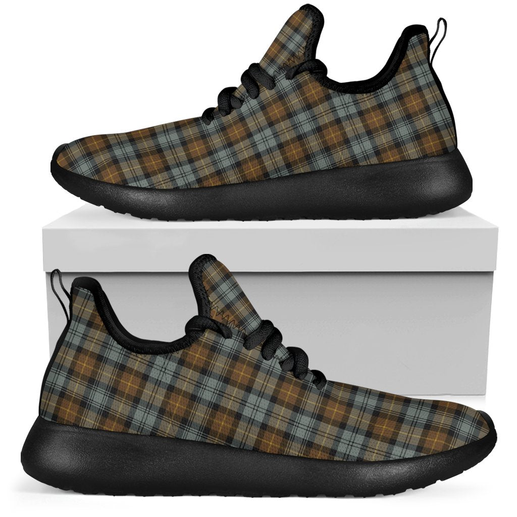 Gordon Weathered Tartan Plaid Mesh Knit Sneakers