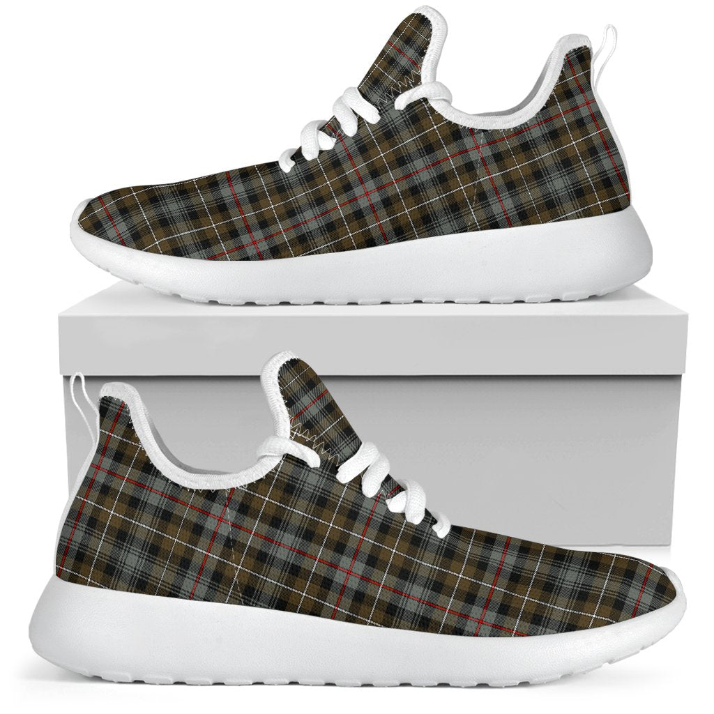 MacKenzie Weathered Tartan Plaid Mesh Knit Sneakers