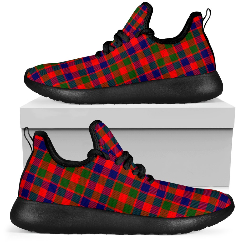 Gow Modern Tartan Plaid Mesh Knit Sneakers