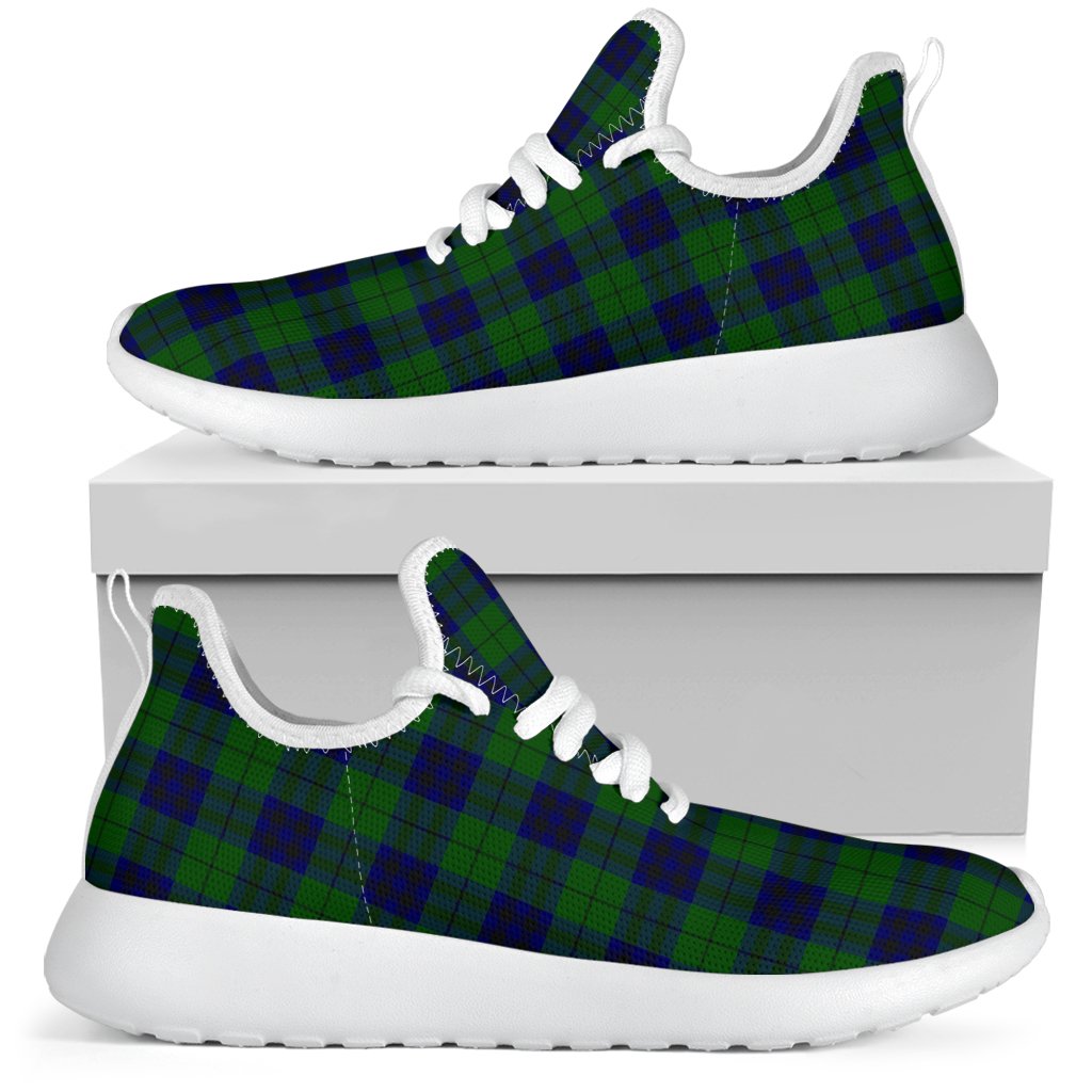 Keith Modern Tartan Plaid Mesh Knit Sneakers