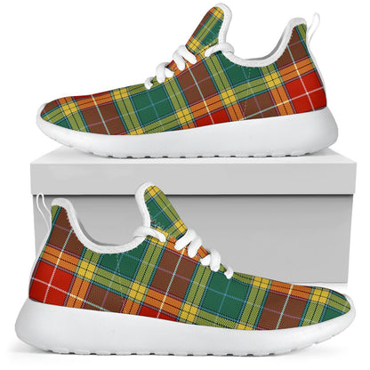 Buchanan Old Sett Tartan Plaid Mesh Knit Sneakers